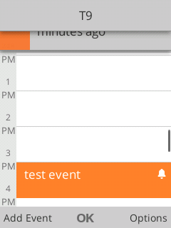 The text input toaster obscuring an event notification